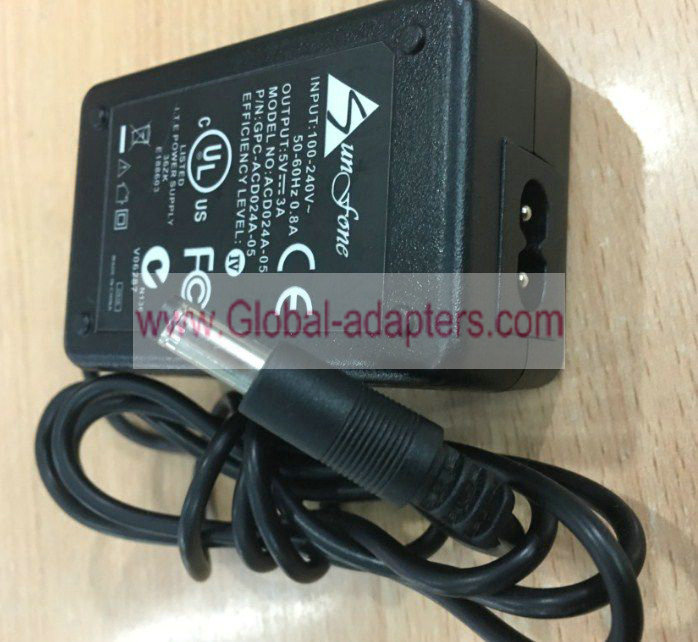NEW Sunfone GP-ACD024A-05 5V 3A AC Adapter for RONALD JACK connector 5.5mm x 2.5mm - Click Image to Close